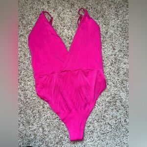 Anthropologie pink bodysuit